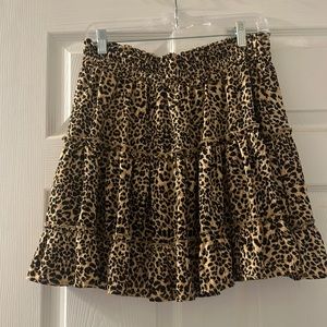 Leopard/ cheetah print skirt with lining